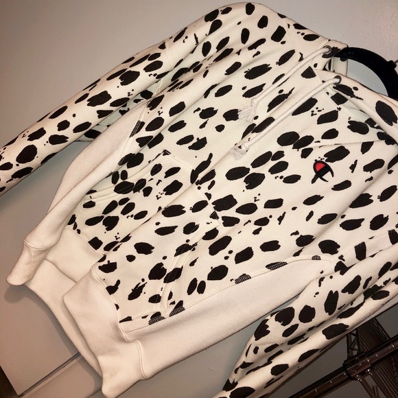 champion cow print hoodie